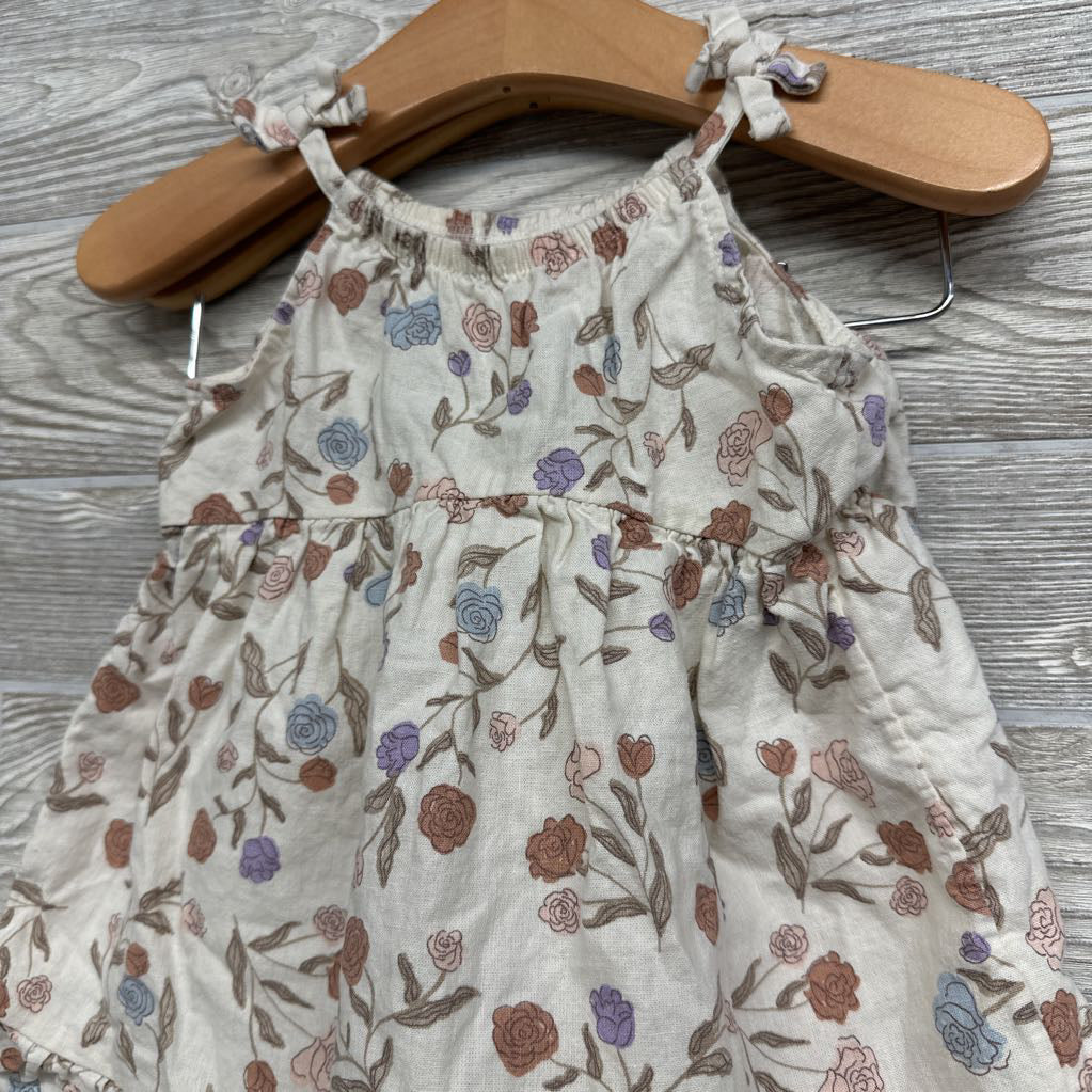 Linen Blend Tank Dress & Bloomers 9M