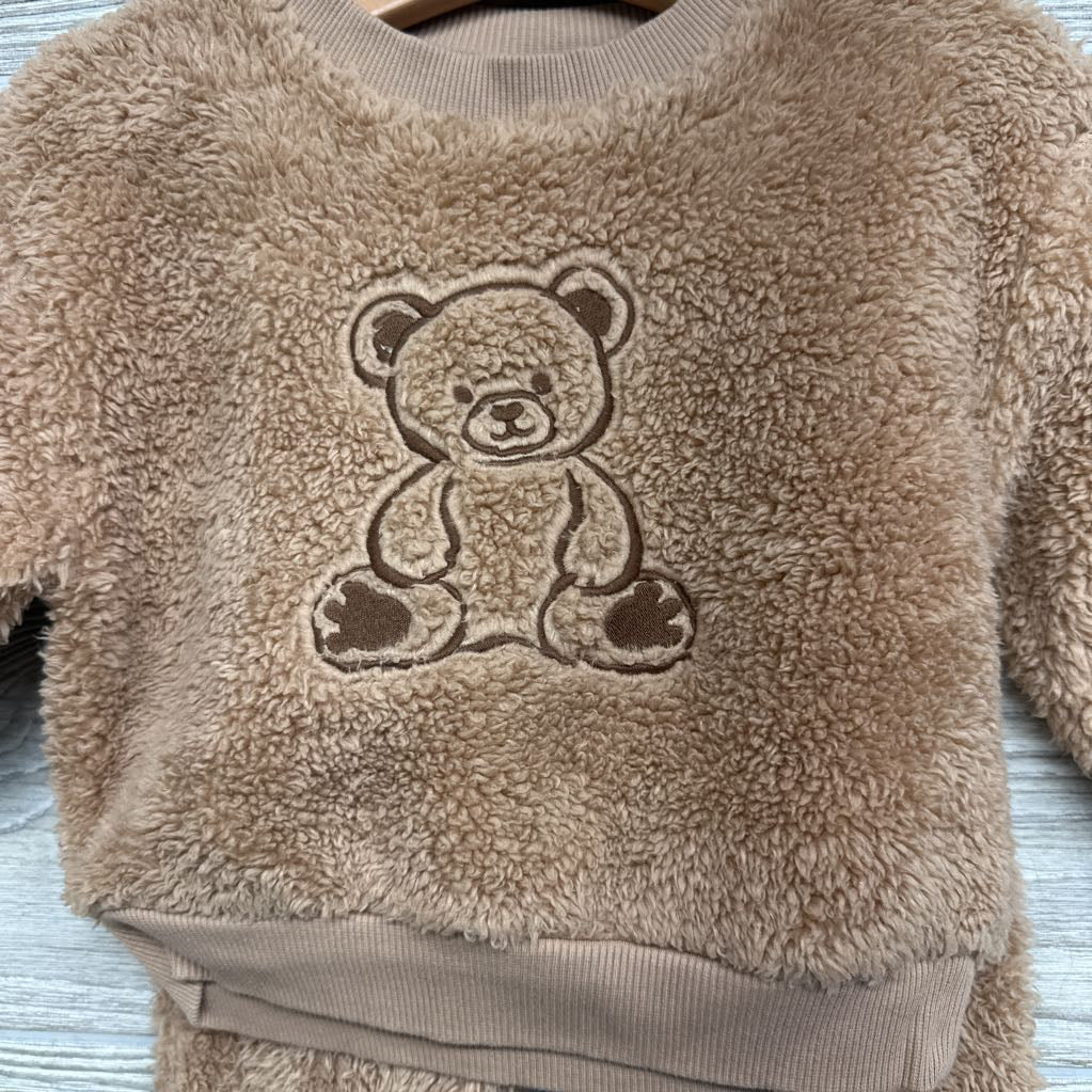 Sherpa Crewneck Teddy Bear & Joggers18M
