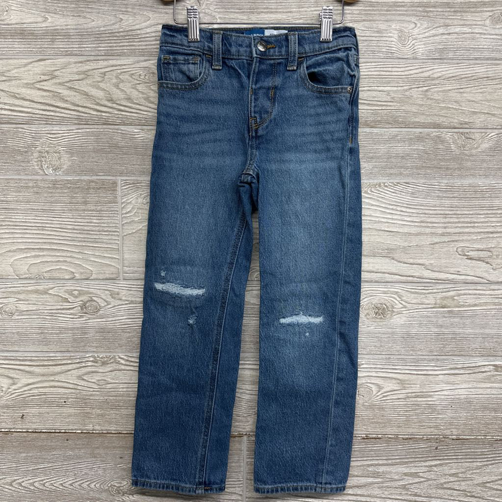 Straight Jeans Patched Knees 6T