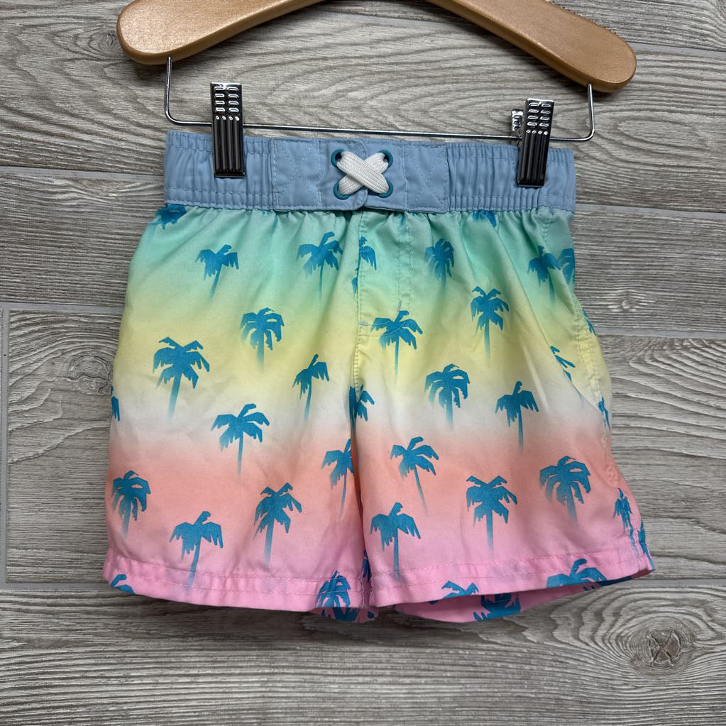 Swim Trunks Palm Trees 4T