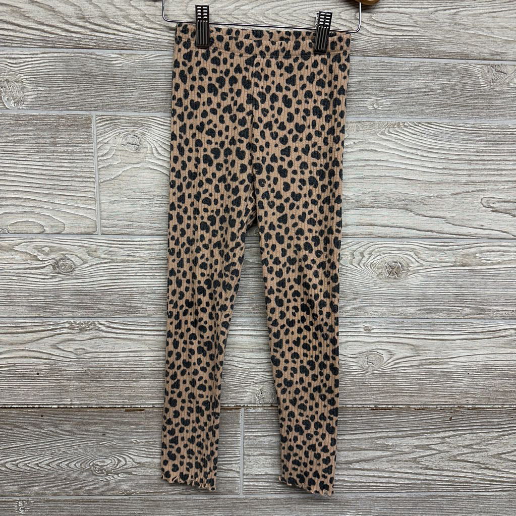 Ribbed Leggings Animal Print 5T