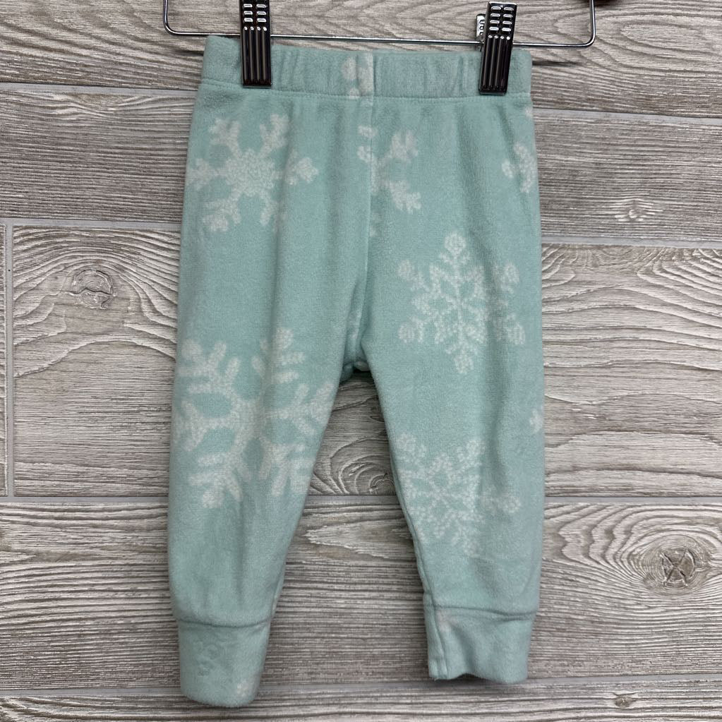 2 Pc LS Cozy PJs Snowflakes 12M
