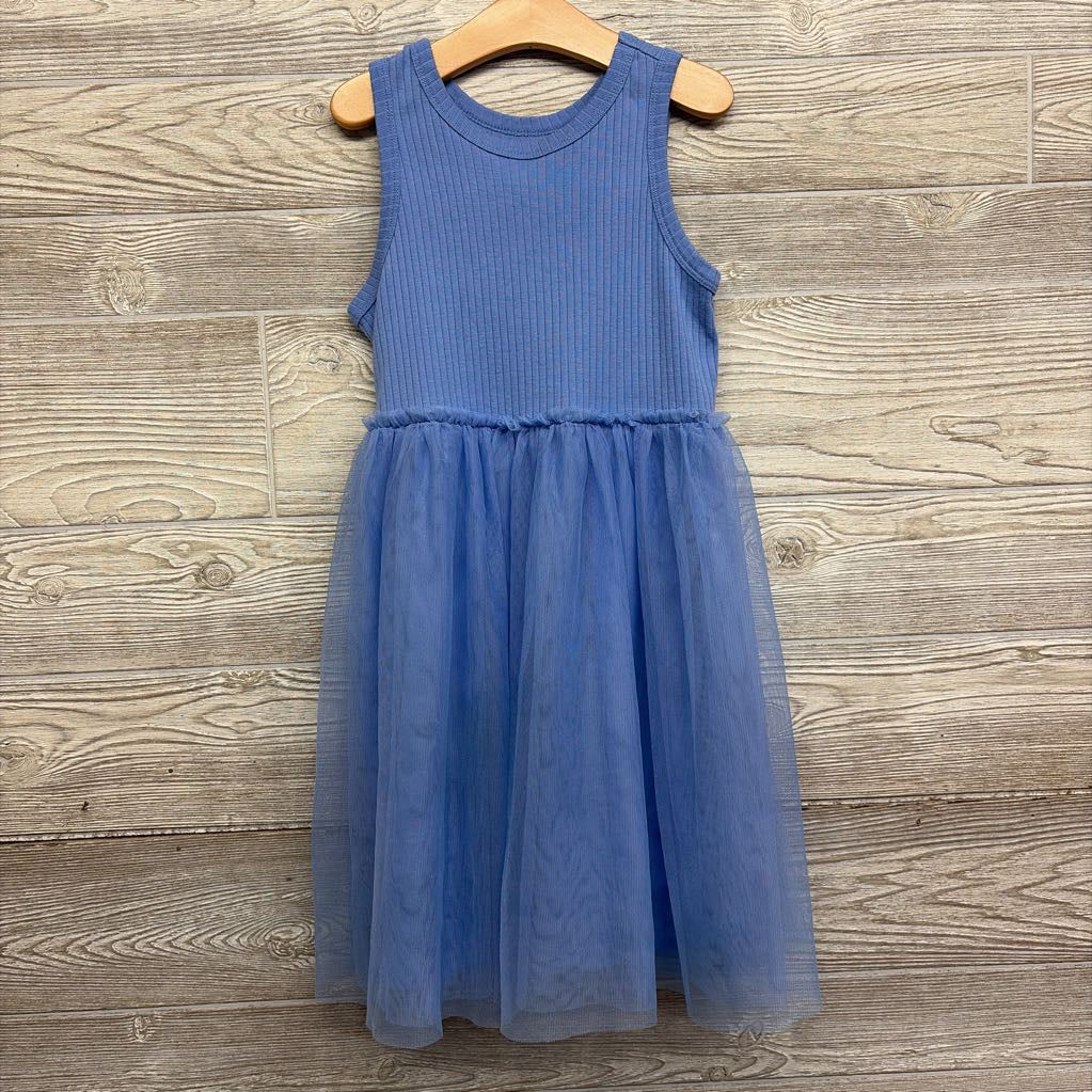 Ribbed Tank Tulle Dress 7-8