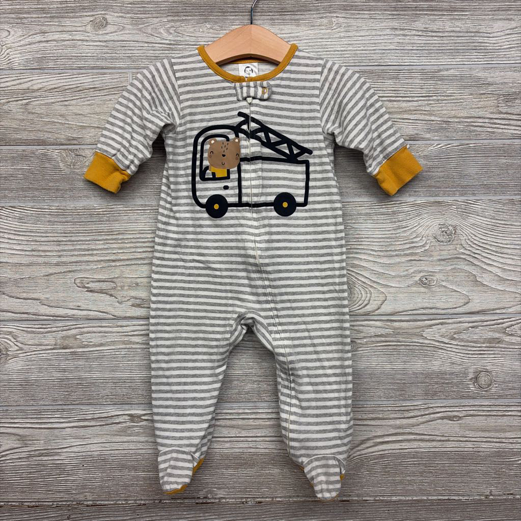 Sleeper Stripes Bear Driving 6-9M