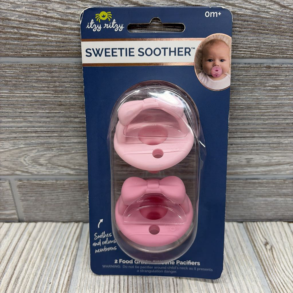 NEW 2 Pk Sweetie Soother Pacifiers 0M+