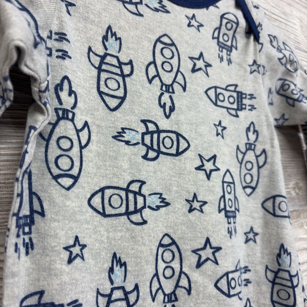 LS PJ Gown Rockets Stars 0-6M