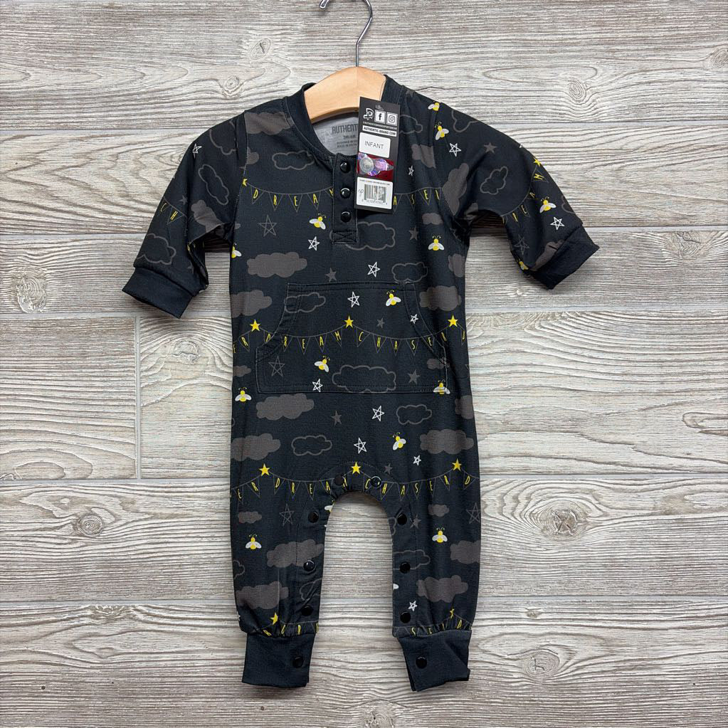 NEW LS Henley Outfit Dream Chaser IA 3-6M