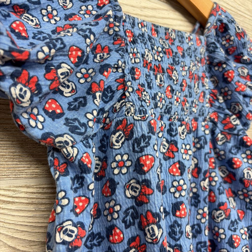Puff Sleeve Romper Minnie Mouse Strawberries 18M