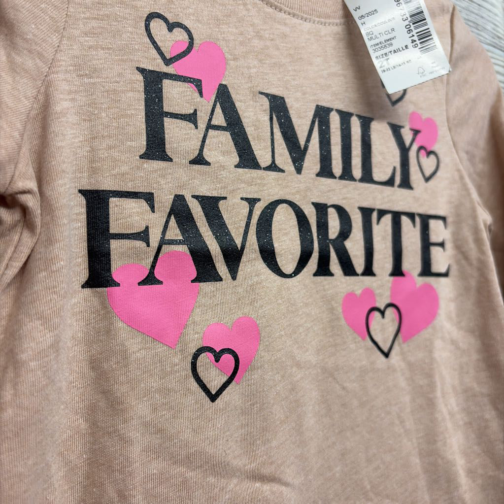 NEW LS Shirt Family Favorite 2T