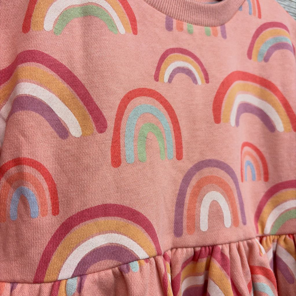 NEW Crewneck Dress Rainbows 2T