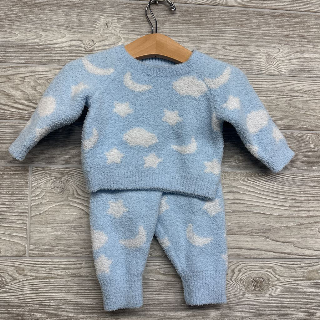 Plush Sweater & Pants Clouds Moons 0-3M