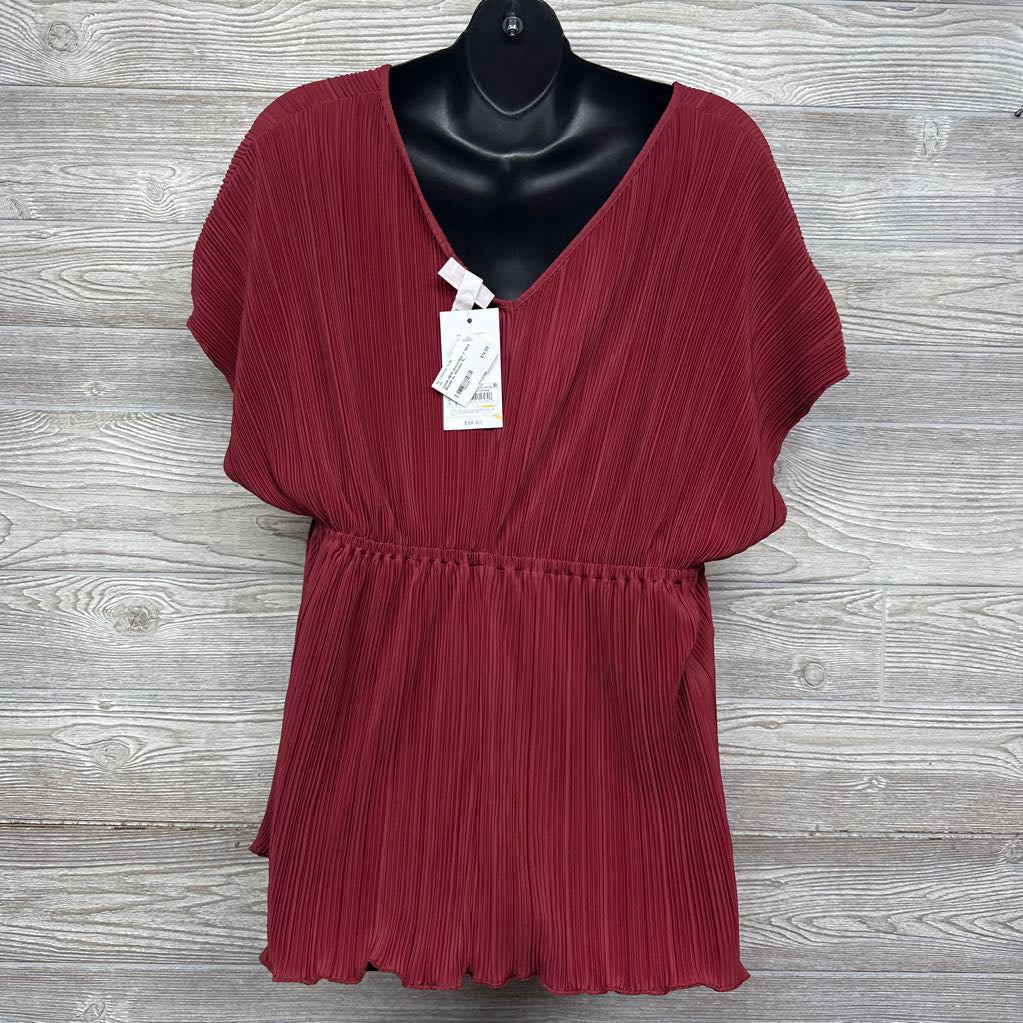 NEW Accordion V Neck Blouse XL