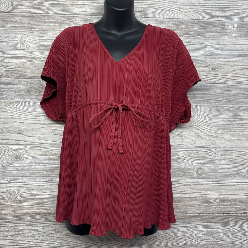 Accordion V Neck Blouse L