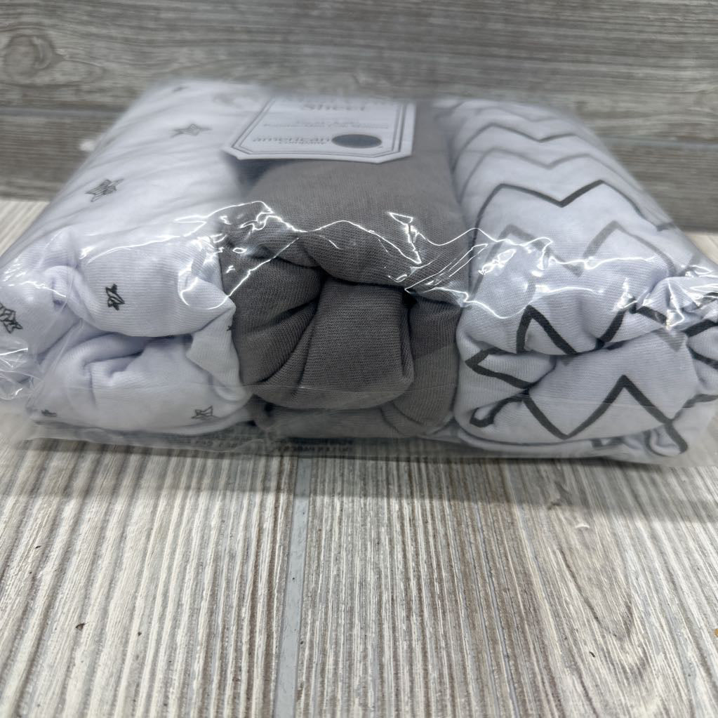 NEW 3 Pk Mini Crib Sheets