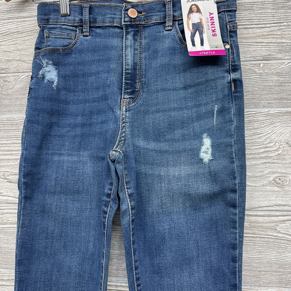 NEW Ripped High Rise Skinny Jeans 16 Slim