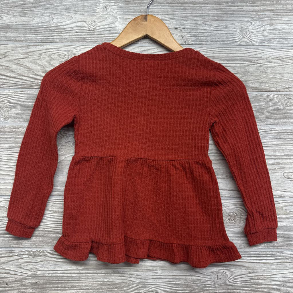 Waffle Knit LS Button Up Shirt 6-6x