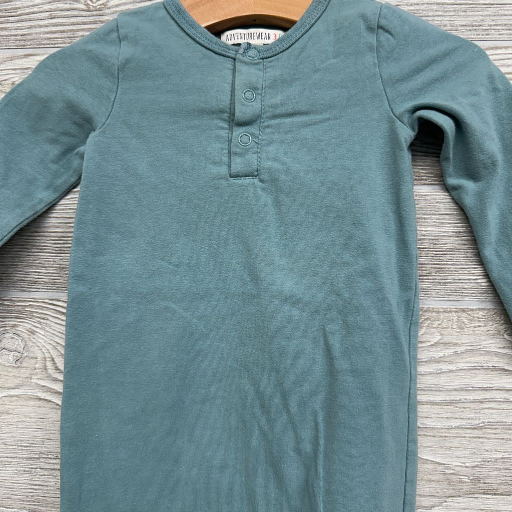 Knotted Henley Gown 0-6M