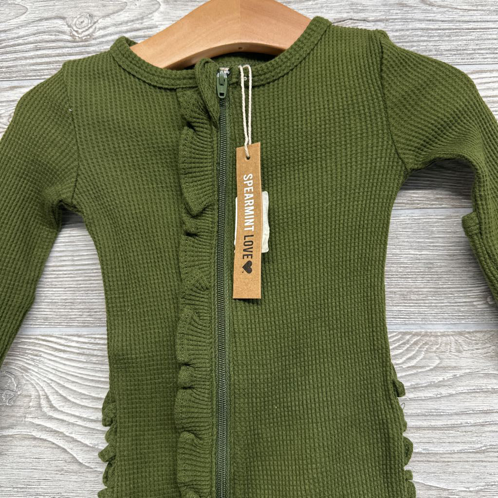 NEW Waffle Knit Ruffle Outfit 3-6M