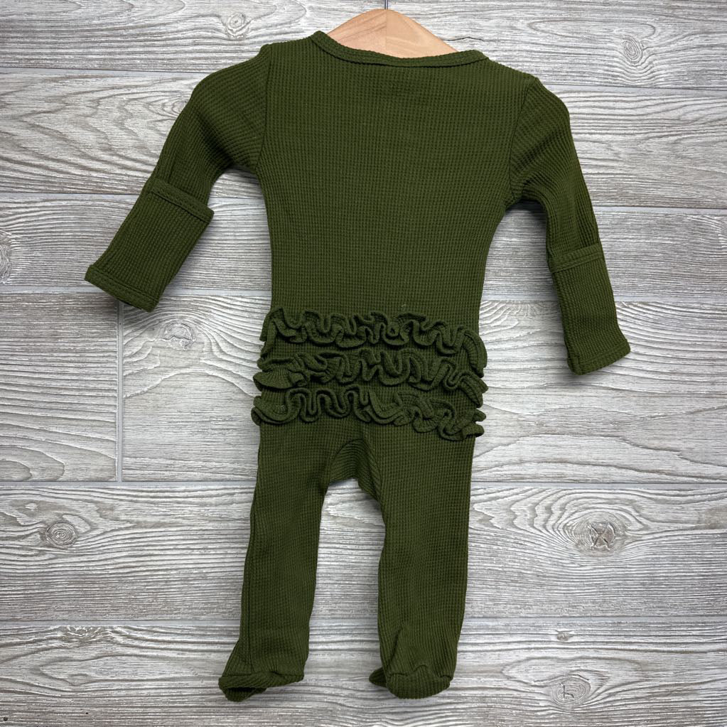 NEW Waffle Knit Ruffle Outfit 3-6M