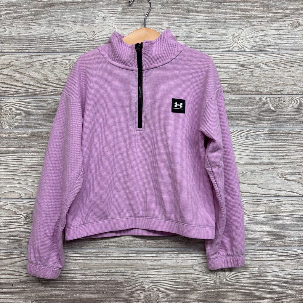 1/4 Zip Waffle Knit Pullover Logo 8