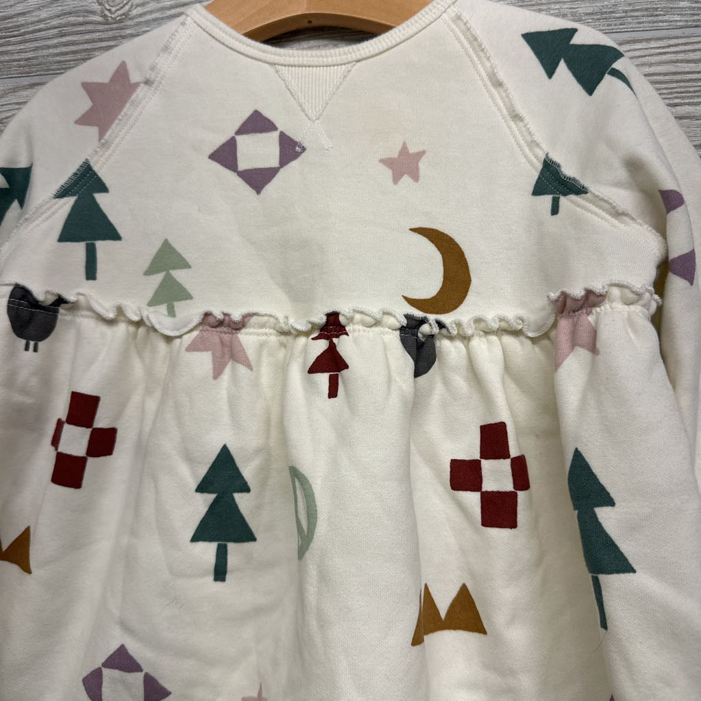 LS Dress Trees, Stars, Peace Sign 2t