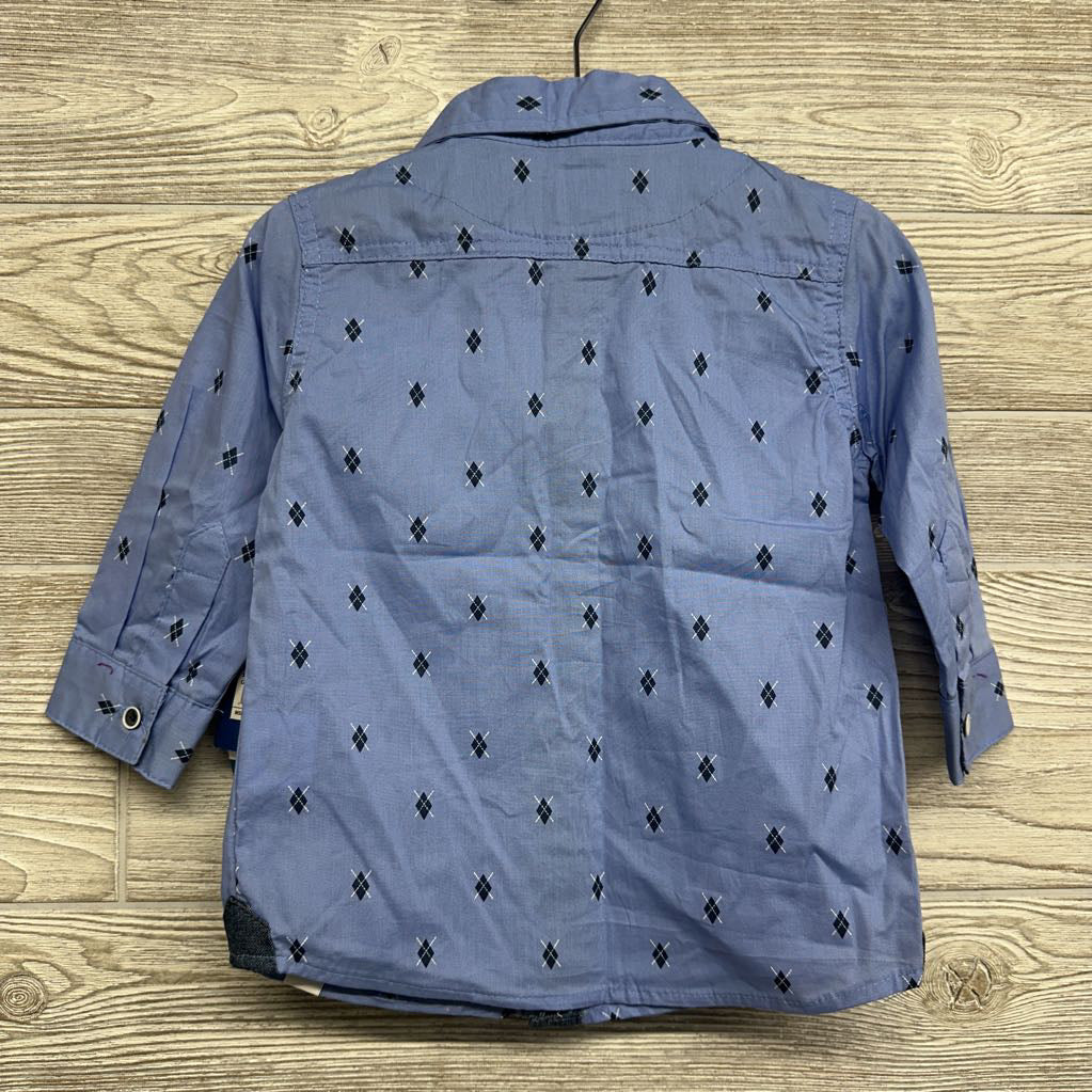 NEW Button Up Shirt Printed 2t