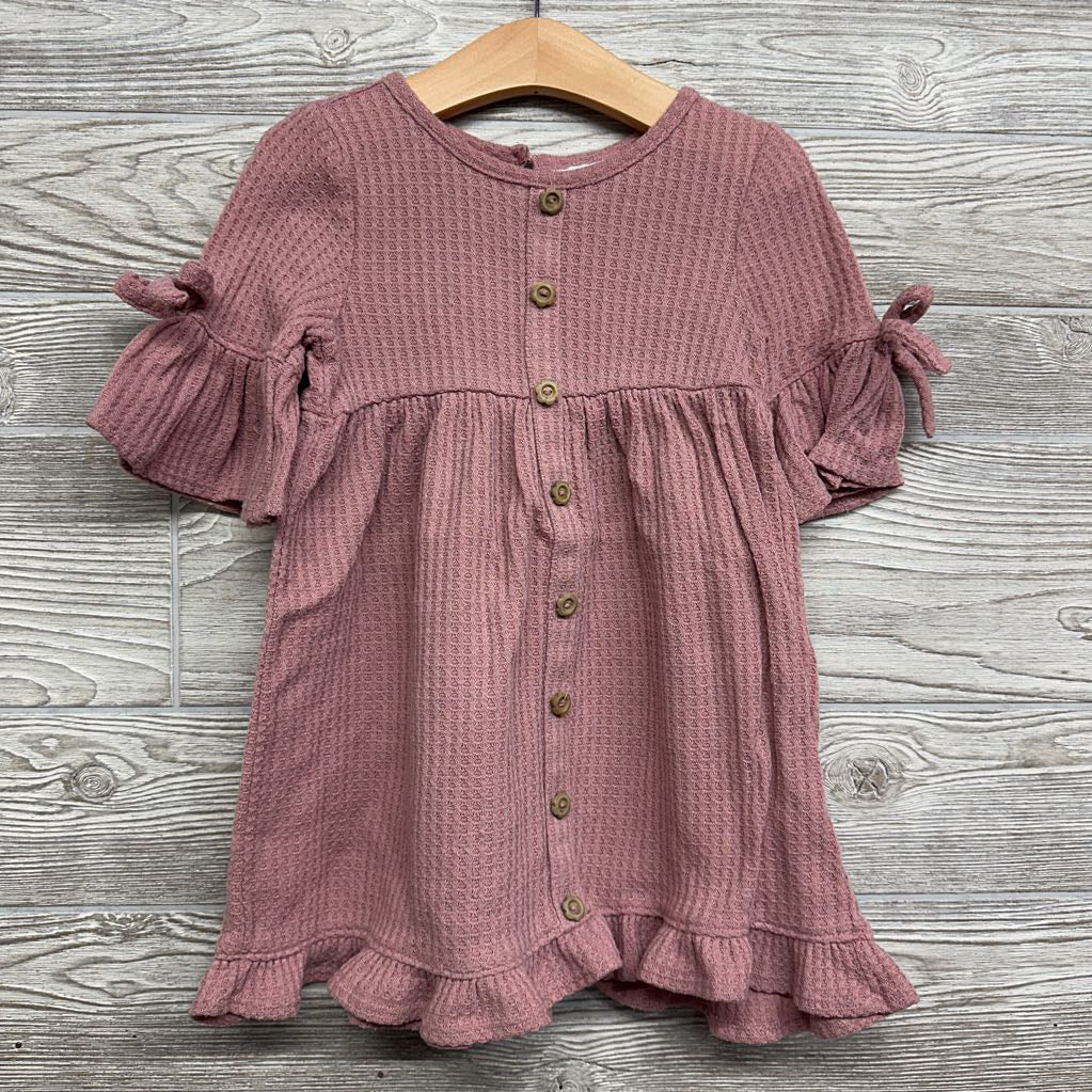 Waffle Knit LS Dress 4t