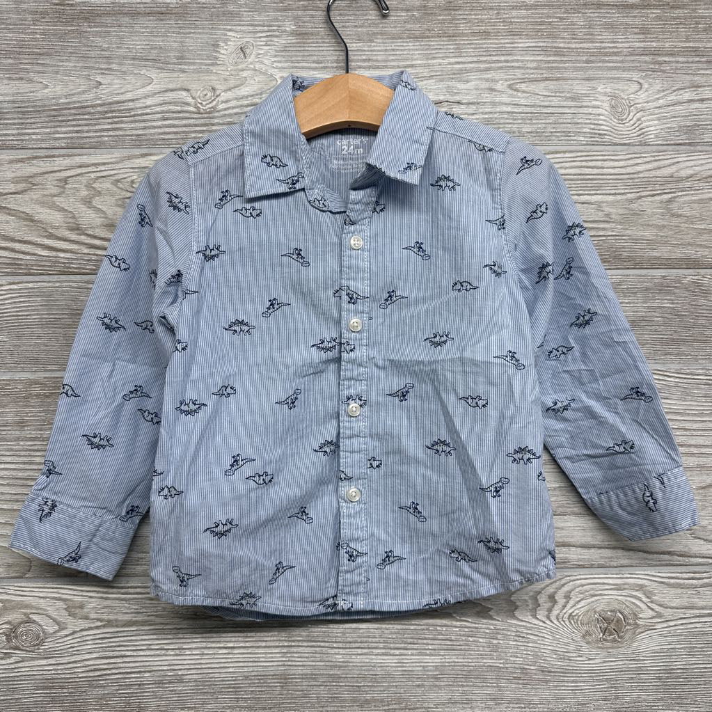 Button Up Shirt Dinosaurs 24M