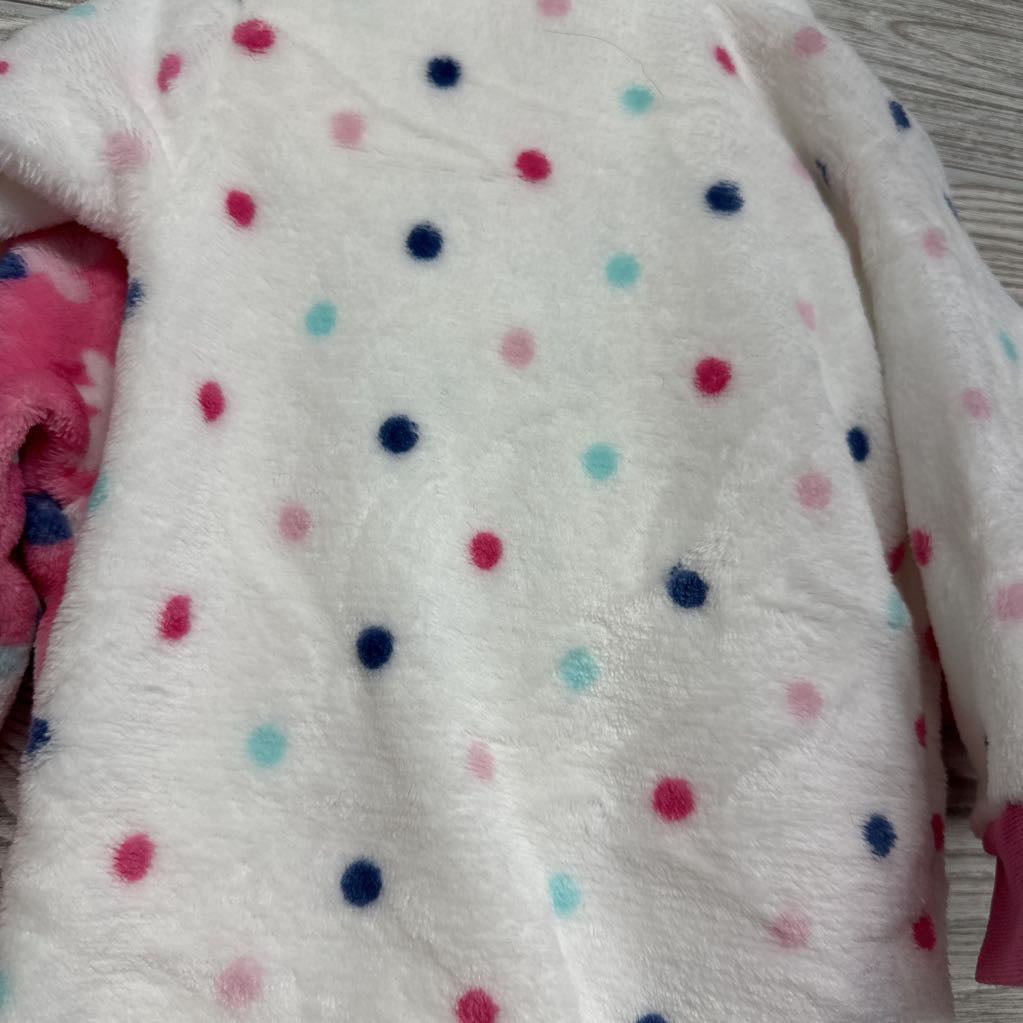 NEW 2 Pc LS Plush Outfits Alpacas Dots 0-3M