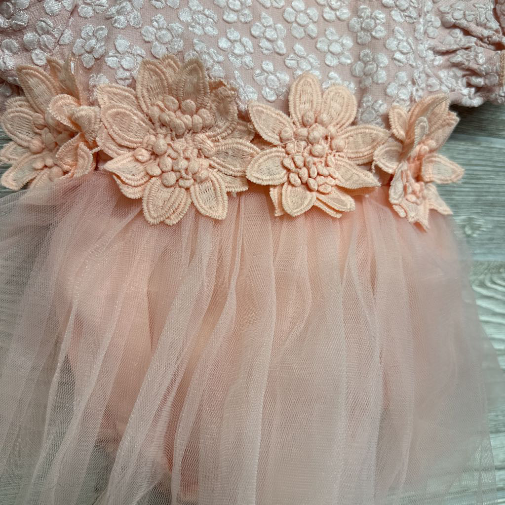 Lace Tulle Dress & Headwrap 3-6M