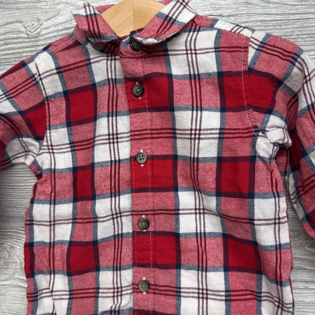 LS Plaid Button Up Shirt 6-12M