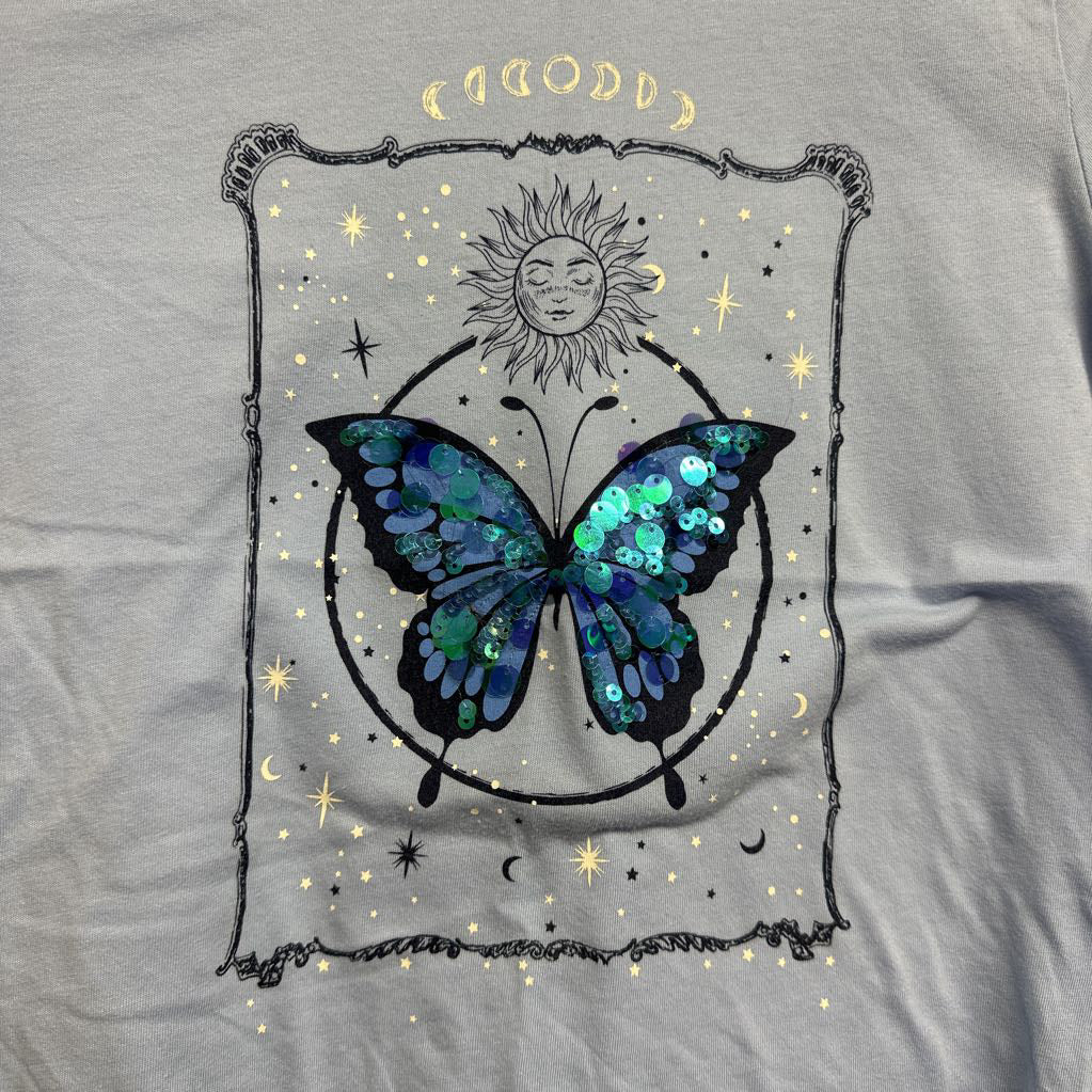 Shirt Sequin Butterfly 10-12