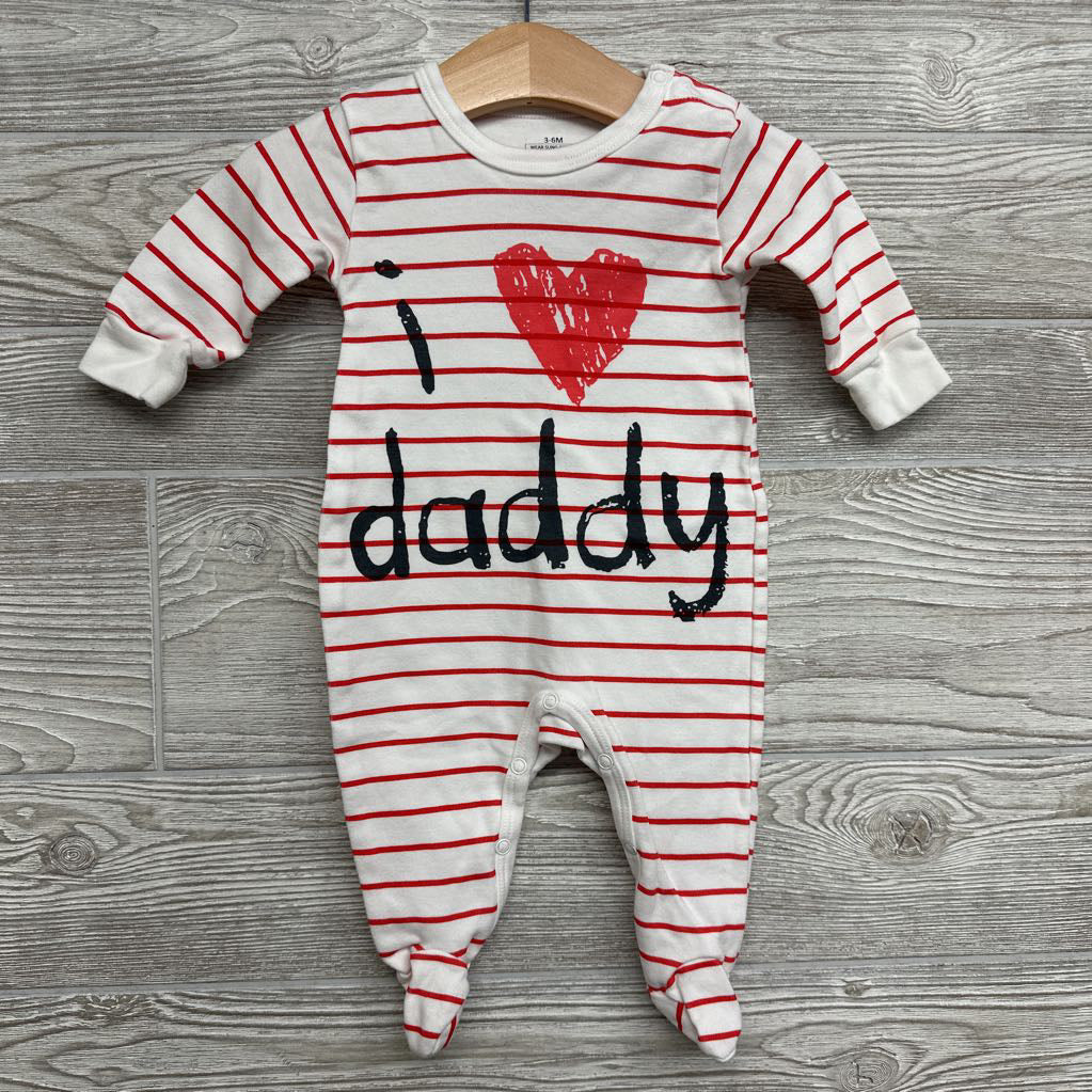 Outfit I Heart Daddy Striped 3-6M