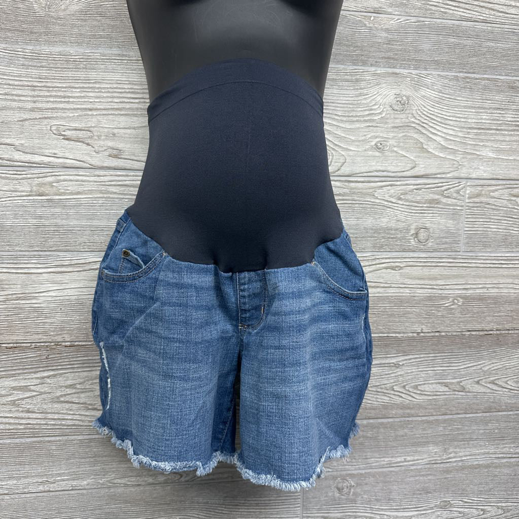 Full Panel Denim Shorts Ripped 14/Large