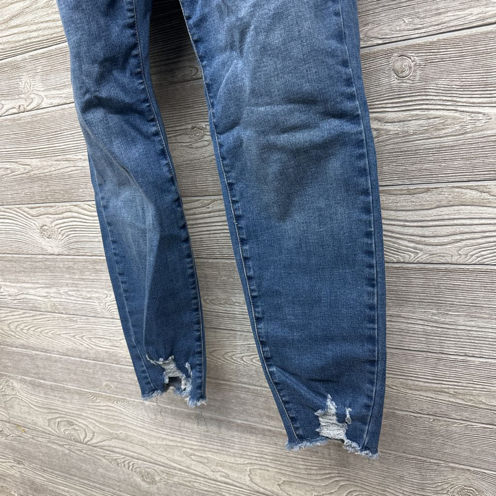 Full Panel Straight Jeggings Frayed Ankle 14/Large