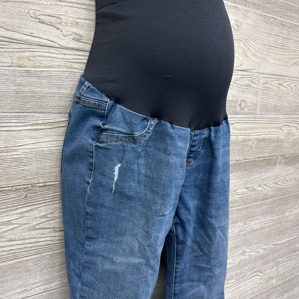 Full Panel Straight Jeggings Frayed Ankle 14/Large
