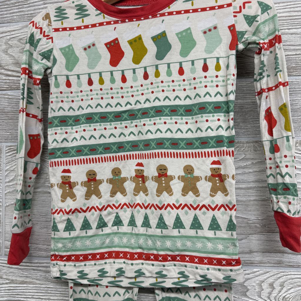 2 Pc LS Bamboo PJs Nordic Stockings Gingerbread 2T *