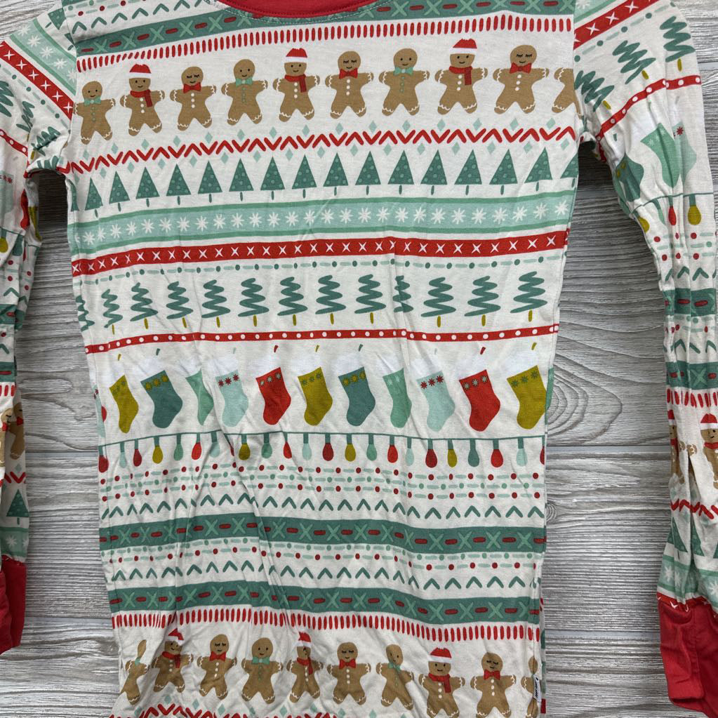 2 Pc LS Bamboo PJs Nordic Trees Gingerbread 9-10