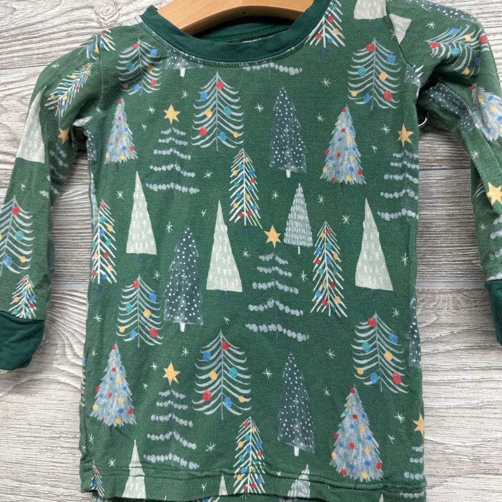 2 Pc LS Bamboo PJs Trees Stars 12-18M*