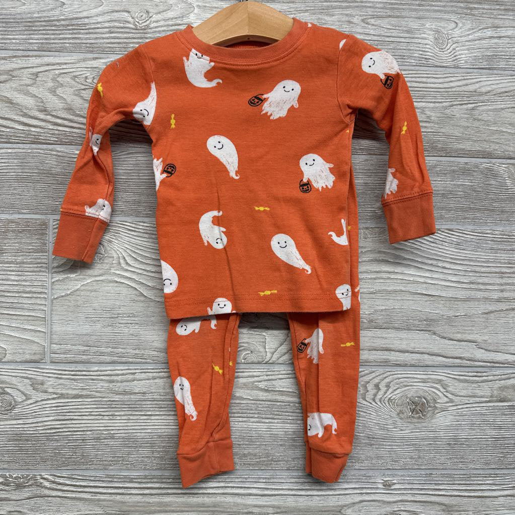 2 Pc LS PJs Ghosts Candy 12M