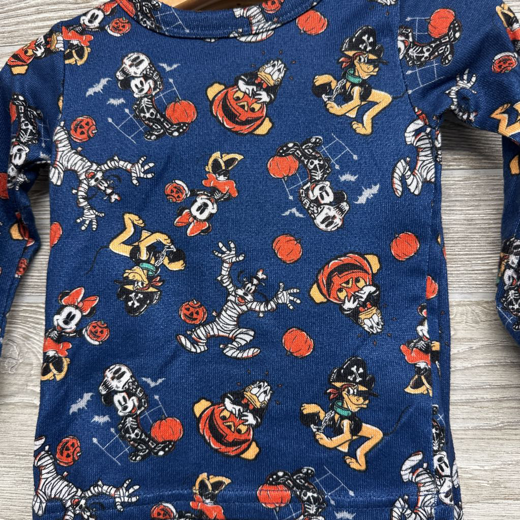 2 Pc LS PJs Mickey Minnie Pumpkins 2T