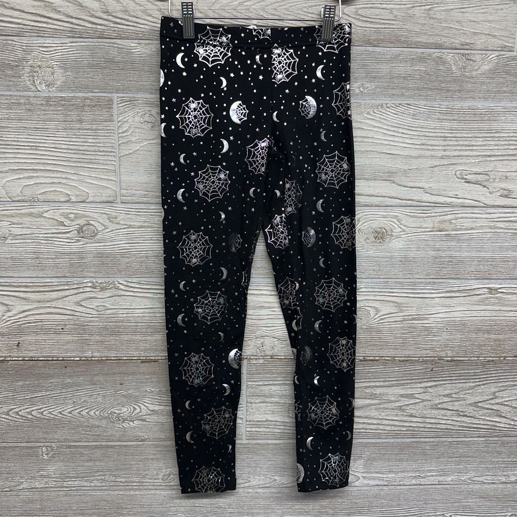 NEW Leggings Foil Spiderwebs Dots 7-8