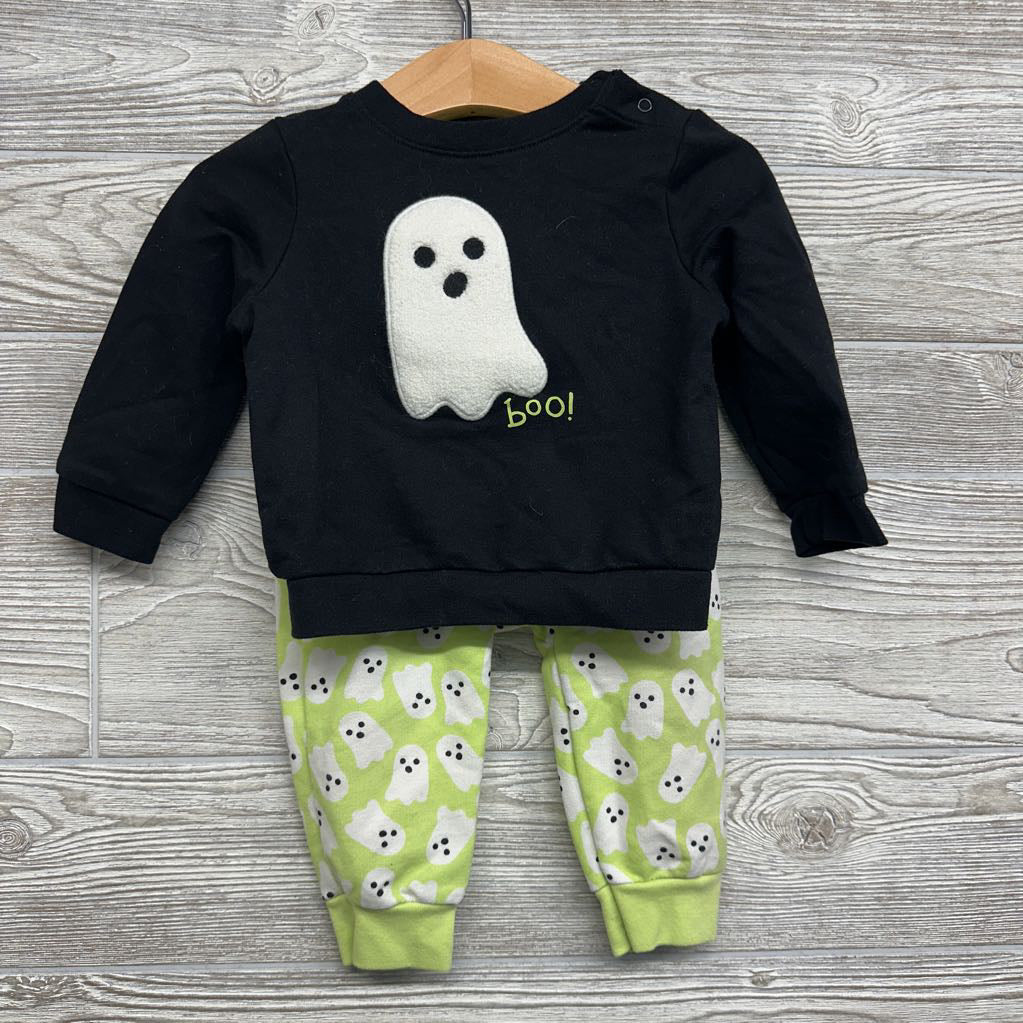 Crewneck Ghost Boo & French Terry Harem Pants Ghosts 12M