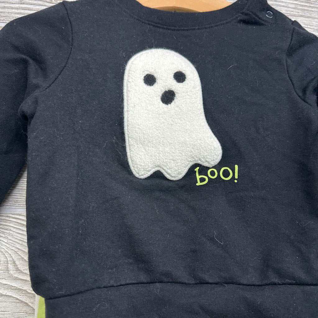 Crewneck Ghost Boo & French Terry Harem Pants Ghosts 12M