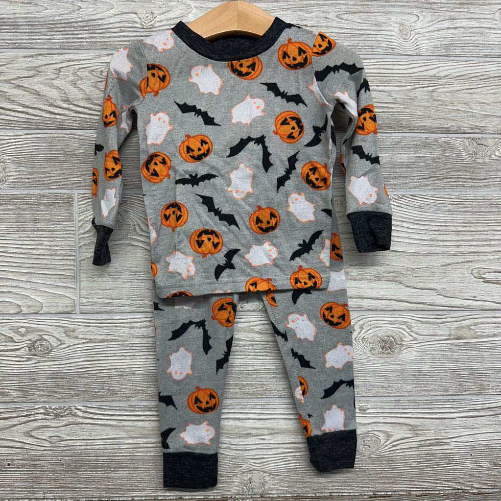 2 Pc LS PJs Ghosts Pumpkins Bats 2T