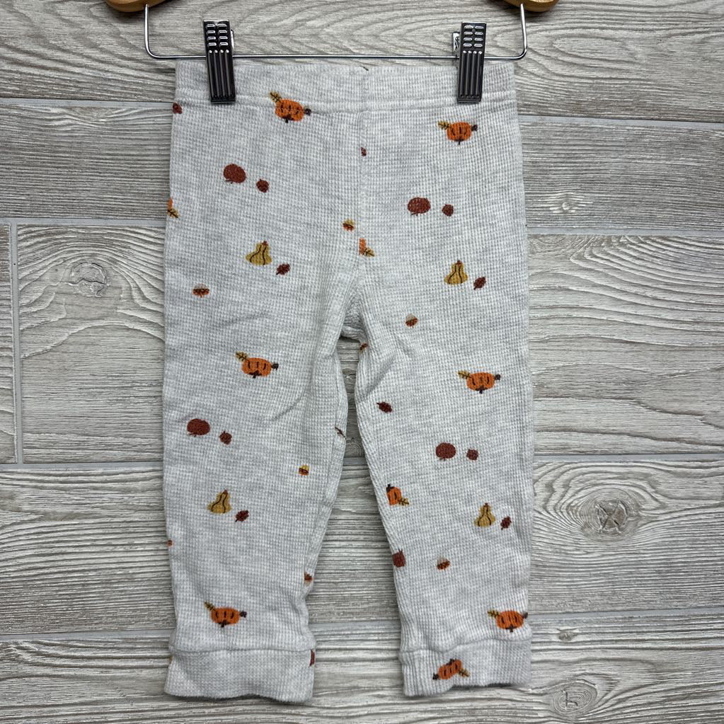 LS Shirt I'm Unbe-leaf-ably Cute & Waffle Knit Pants Acorns Pumpkins 24M