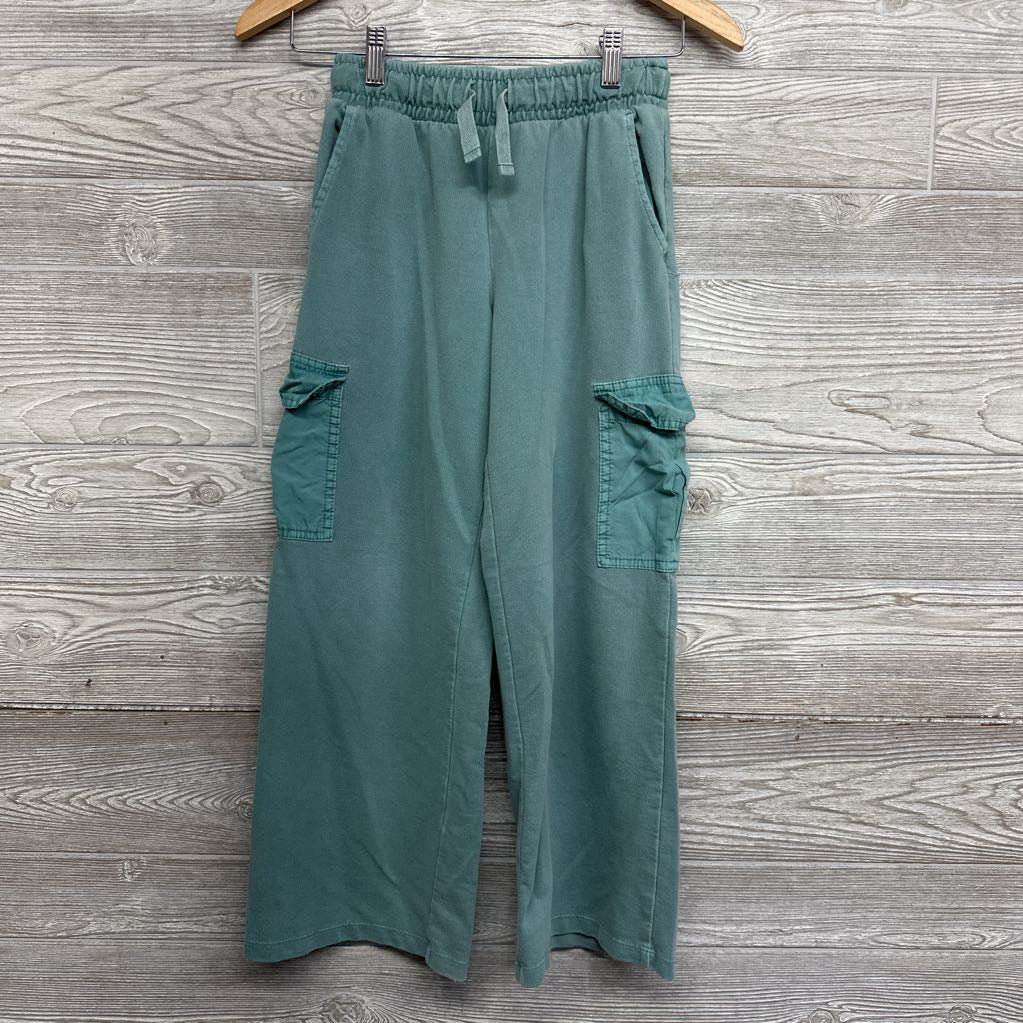 Wide Leg French Terry Cargo Pants 10-12