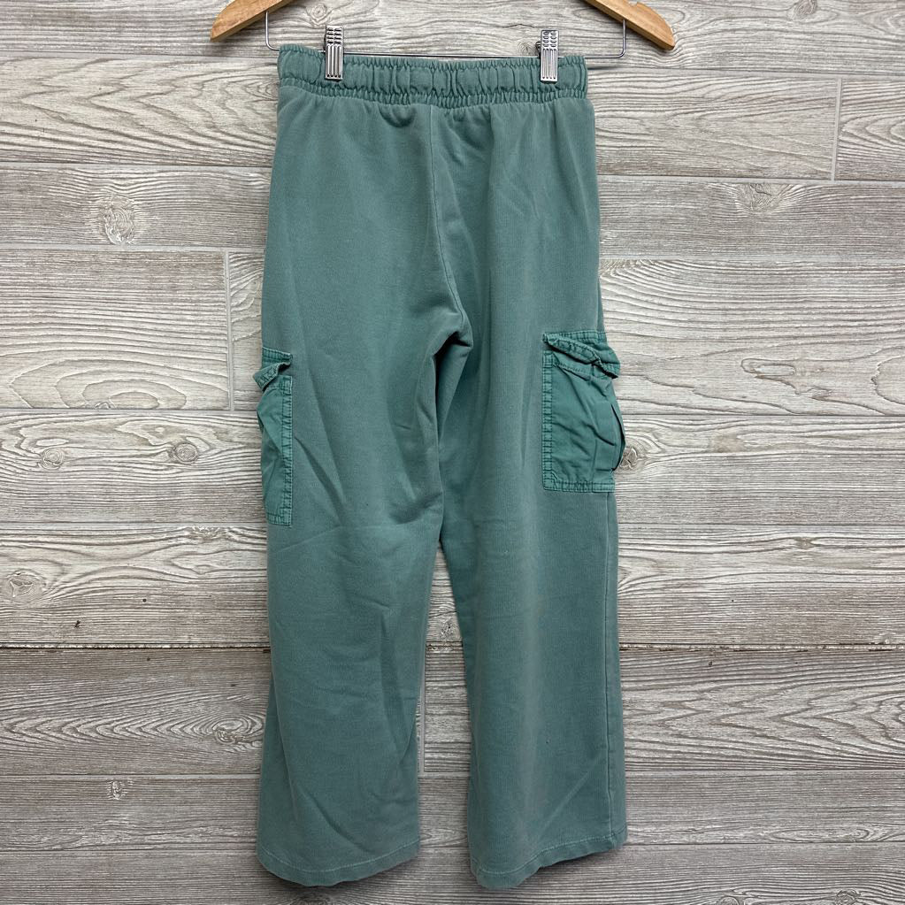 Wide Leg French Terry Cargo Pants 10-12