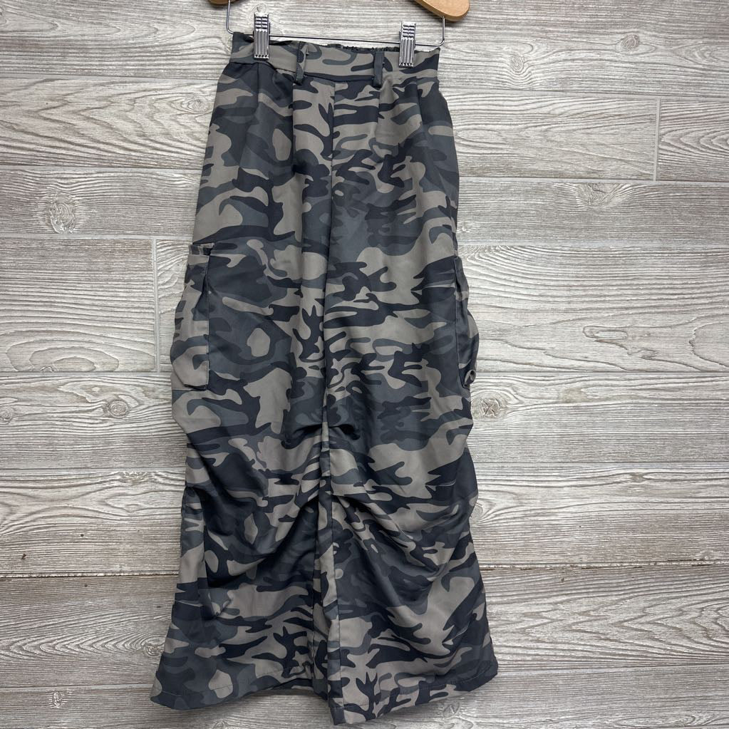 Camo Wide Leg Cargo Pants 8