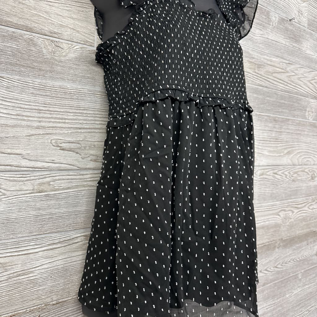 NEW Smocked Blouse Flutter Sleeve Polka Dot Large